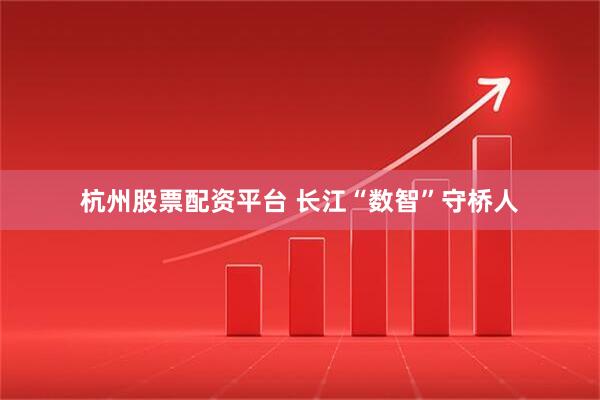 杭州股票配资平台 长江“数智”守桥人